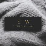 Classic Black Gold Minimalist Monogram Name Name Tag<br><div class="desc">Elevate your personal or professional identity with our Classic Elegant Modern Minimalist Monogram Name Tags. These tags seamlessly blend timeless sophistication with contemporary minimalism, making a lasting impression in any setting. Designed with meticulous attention to detail, these name tags are more than just identification; they are a statement of refined...</div>