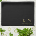 Classic Black Gold Minimalist Monogram Name Tea Towel<br><div class="desc">Elevate your kitchen's style and functionality with our Classic Elegant Modern Minimalist Monogram Kitchen Towels. Meticulously designed, these towels seamlessly merge timeless sophistication with contemporary minimalism, making them an essential addition to your culinary space. Crafted with precision and attention to detail, these kitchen towels are more than just practical items;...</div>