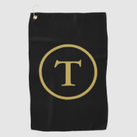 Classic Black & Gold Monogrammed 