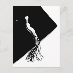 Classic Black Graduation Cap and Tassel Postcard