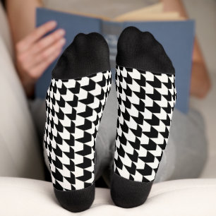 Classic black houndstooth pattern socks