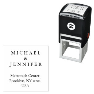 Classic Black Ink Design Simple Self-inking Stamp