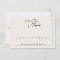 Classic Black Ivory Calligraphy Formal Attire Code