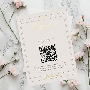 Classic Black Ivory Calligraphy QR Code Details
