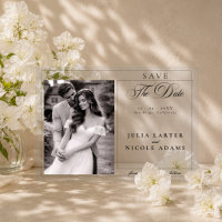 Classic Black Ivory Calligraphy Save The Date
