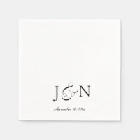 Classic Black Ivory Script Calligraphy Wedding