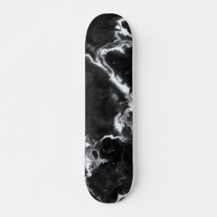 Classic Black Marble grey white personalize diy Skateboard