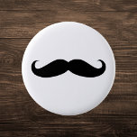 Classic Black Moustache 6 Cm Round Badge<br><div class="desc">Embrace a touch of whimsical charm with this Classic Black Moustache Button. Perfect for adding a playful accent to your outfits, bags, or hats, this button showcases a simple yet iconic black moustache design. Whether you're a fan of moustaches, attending a themed party, or simply looking to add a bit...</div>
