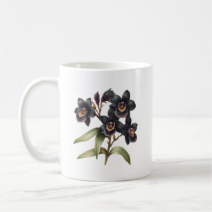 Classic black orchids coffee mug