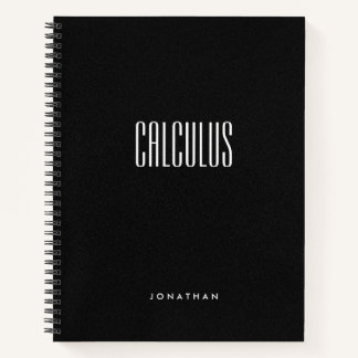 Classic Black Patterned Subject Notebook
