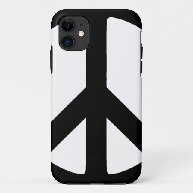 Classic Black Peace Sign Case-Mate iPhone Case (Back)