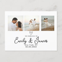 Classic Black Script Photo Strip Wedding