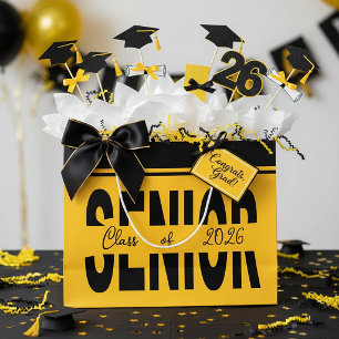 Classic black Senior custom Large Gift Bag