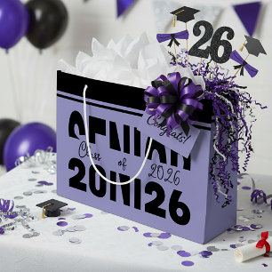 Classic black Senior custom Large Gift Bag