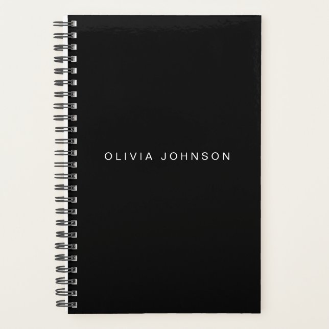 Classic Black | Spiral Weekly/Monthly Planner (Front)