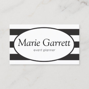 Classic Black Stripes Business Card