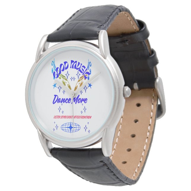Classic black watch, Music Dance Watch (Angled)