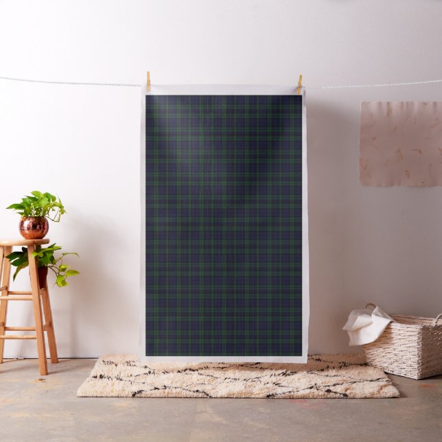 Classic Black Watch Tartan Plaid Fabric (In Situ)