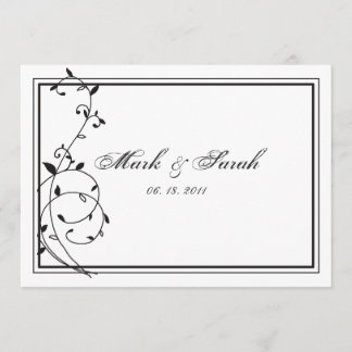 Classic Black & White Borders Invitation