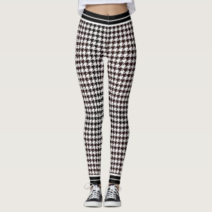 Classic Black & White Houndstooth    Leggings