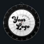 Classic Black & White Logo Business Promotional Dartboard<br><div class="desc">Promote your business with this cool dart board,  featuring custom logo. Easily add your logo by clicking on the "personalise" option.</div>