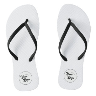 Classic Black & White Logo Business Promotional Jandals