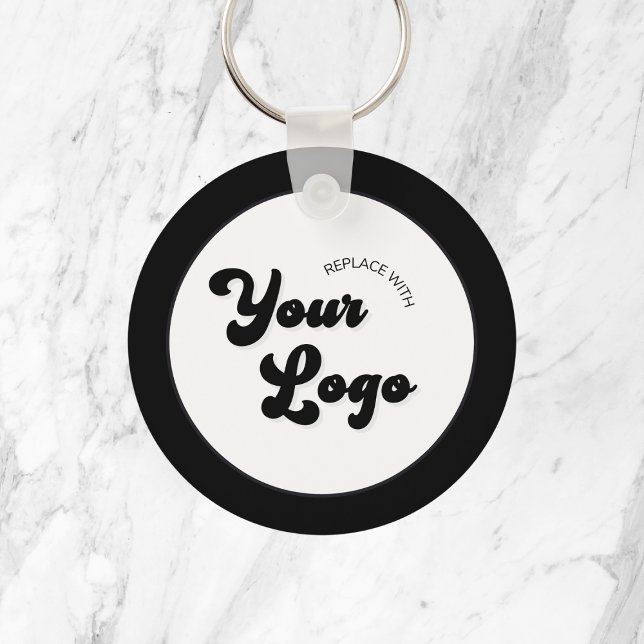 Classic Black & White Logo Business Promotional Ke Key Ring (Creator Uploaded)