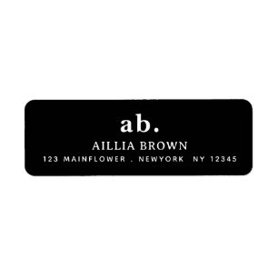 Classic Black White Minimal Monogram Design