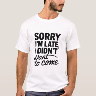 Classic Black & White Minimalist Typography Design T-Shirt