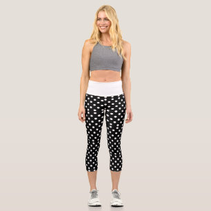 Classic Black White Polka Dot Leggings