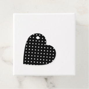 Classic Black & White Polkadots Favour Tags