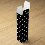 Classic Black & White Polkadots Wine Box<br><div class="desc">Classic Black & White Polkadots

Visit Boutique Builder for more customisable retail,  business,  party and wedding supplies!</div>