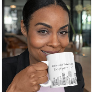 Classic Black & White Realtor   Coffee Mug