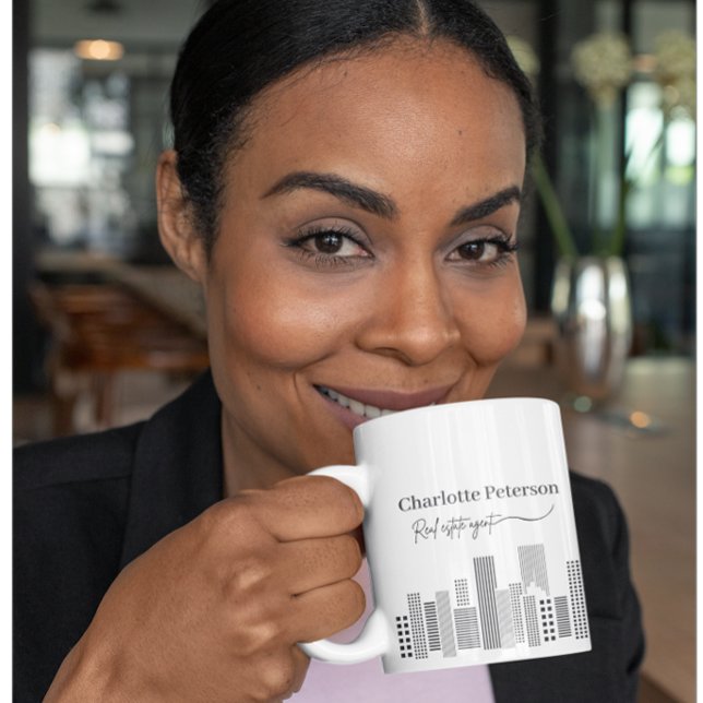 Classic Black & White Realtor   Coffee Mug (Creator Uploaded)