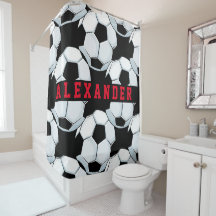 Classic black white red soccer football theme name