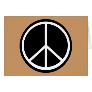 Classic Black White Retro Peace Sign