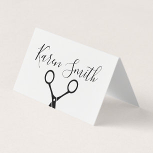 Classic Black White / Salon Stylist Business Card