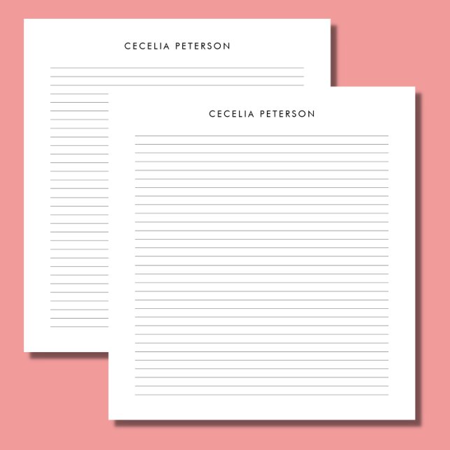 Classic Black White Small Lines Notepad (Creator Uploaded)