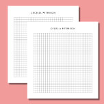 Classic Black White Square  Notepad<br><div class="desc">This black and white square notepad is classic. It's perfect for personal,  office or school use.</div>