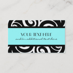 Classic Black & White Swirl Business Card