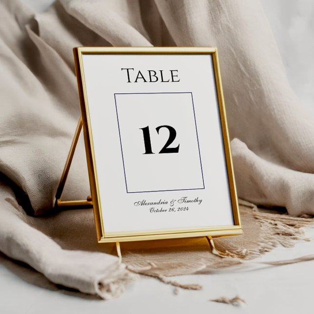 Classic Black & White Table Number (Creator Uploaded)