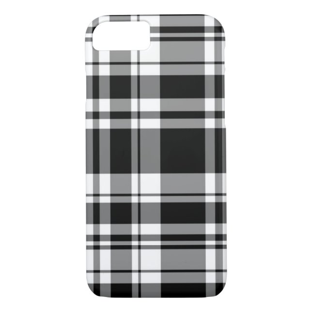 classic Black white tartan plaid Case-Mate iPhone Case (Back)