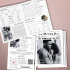 Classic Black & White Wedding Newspaper Program