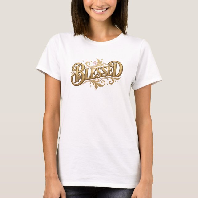 Classic BLESSED 2D Art Composition T-Shirt (Front)