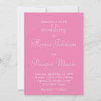 Classic "Blessed Wedding" Shades of Pink Wedding