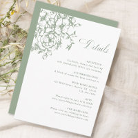 Classic Bloom Garden Sage Green Wedding Details