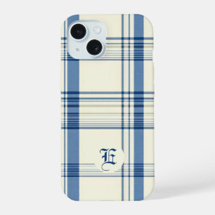 Classic Blue and Cream Plaid Phone Case