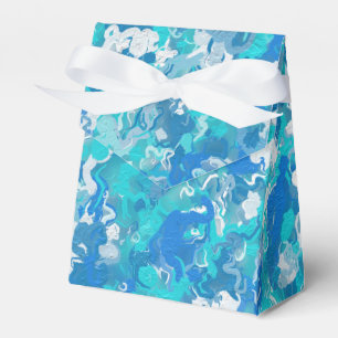 Classic Blue and Turquoise Paint Favour Box