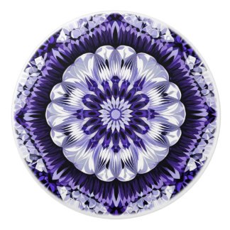 Classic Blue and White Ceramic Knob