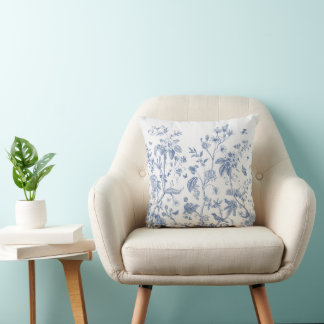 Classic Blue and White Chinoiserie Cushion